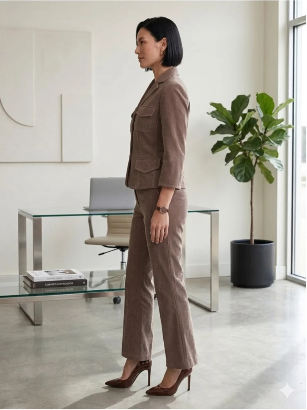 Julie Mitchell Corduroy Pant Suit Set Size 12